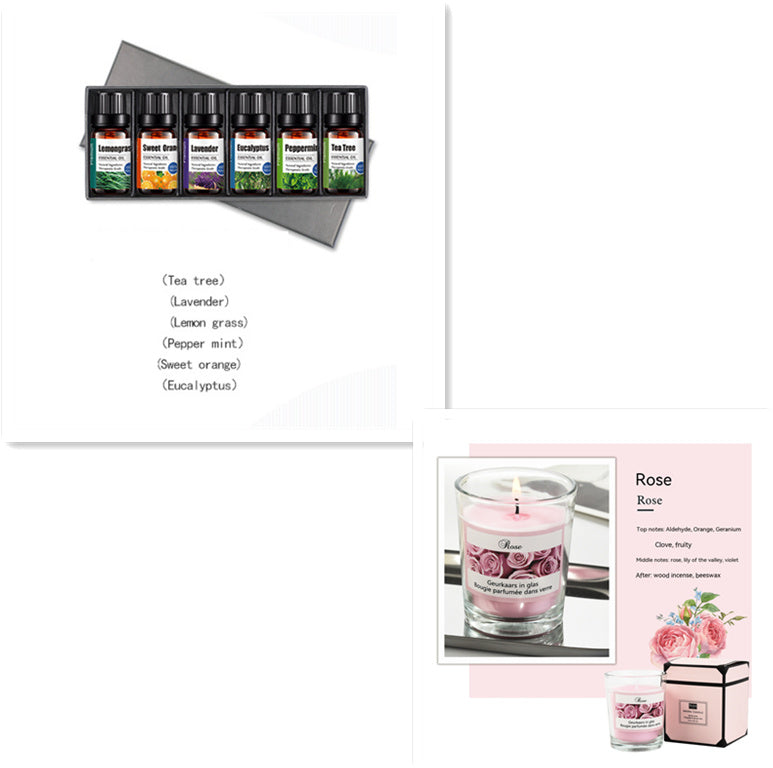 Pure Essential Oil Set (4-Pack) – Lavender, Tea Tree, Peppermint & Sweet Orange for Aromatherapy & Relaxation